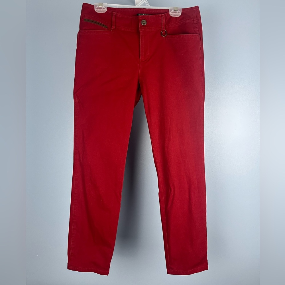 Ralph Lauren red straight leg chino pant